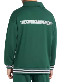 سويت شيرت كبير الحجم بسحاب قصير وطبعة بنمط جامعي:Staged:thatProductCatalog