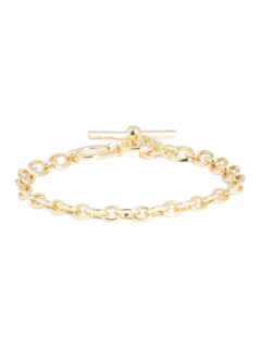 Gold Skull Bar Chain Bracelet