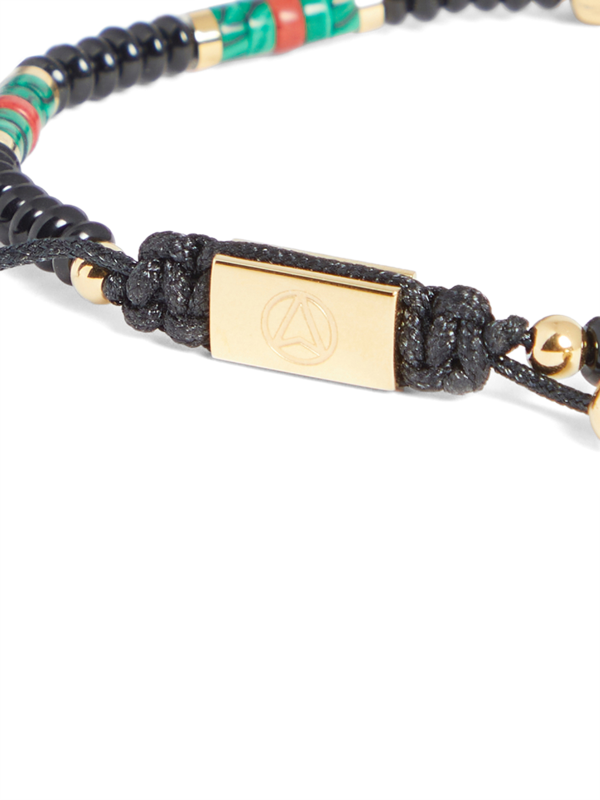 Multicolour/Black/Gold Marcrame Bracelet