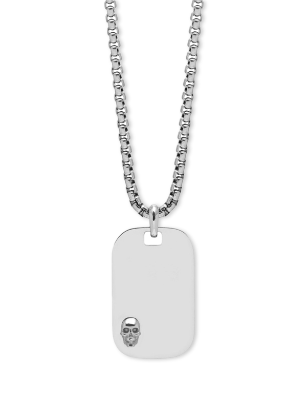 Atticus Skull Id Tag Necklace