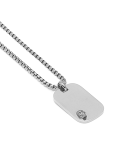 Atticus Skull Id Tag Necklace