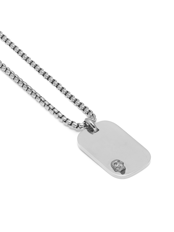 Atticus Skull Id Tag Necklace
