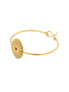 Gold, Diamond and Violet Amethyst "Power of Light" Bangle