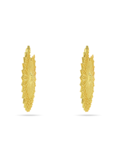 Gold "Power of Light" Round Earrings