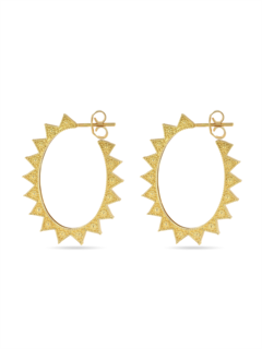 Gold "Power of Light" Hoop Earrings