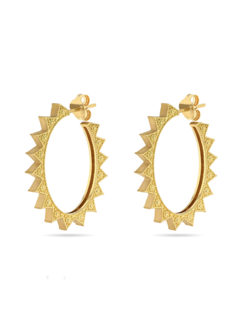 Gold "Power of Light" Hoop Earrings