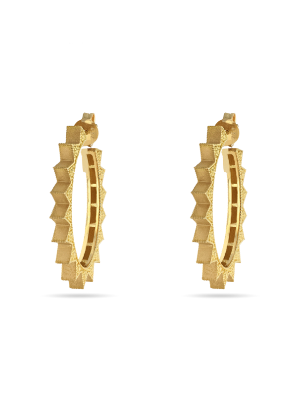 Gold "Power of Light" Hoop Earrings