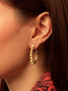 Gold "Power of Light" Hoop Earrings
