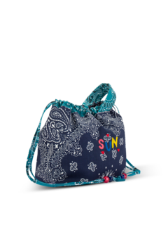 Maxi bucket bag navy petrole SUN HEARTS