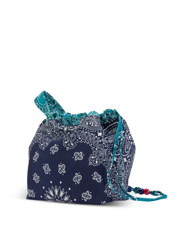 Maxi bucket bag navy petrole SUN HEARTS