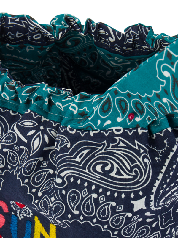 Maxi bucket bag navy petrole SUN HEARTS