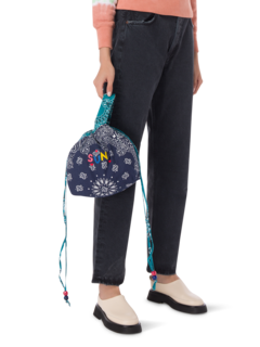Maxi bucket bag navy petrole SUN HEARTS