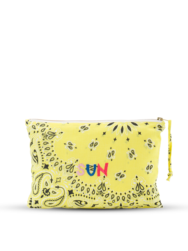 Zipped pouch pale yellow SUN