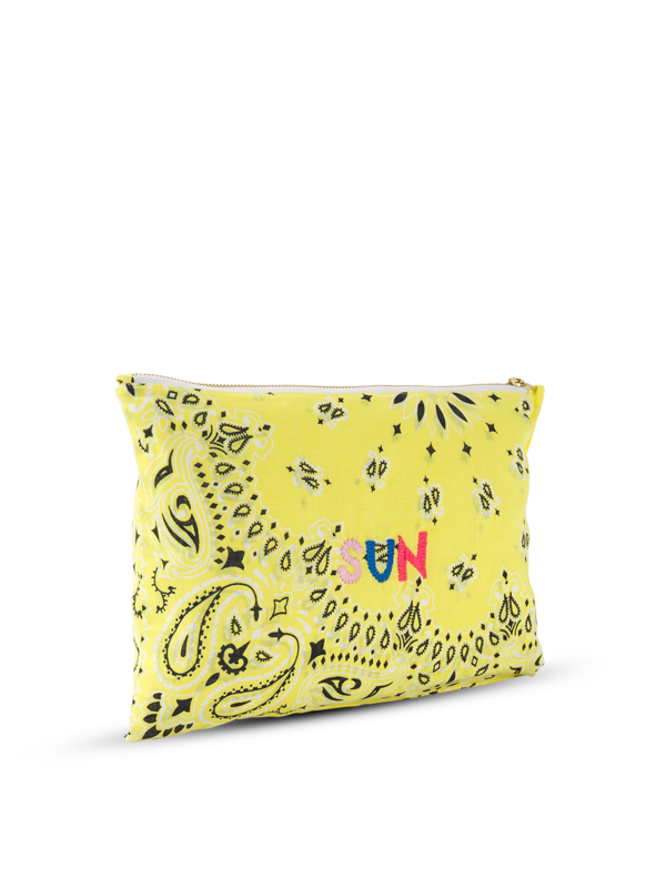 Zipped pouch pale yellow SUN