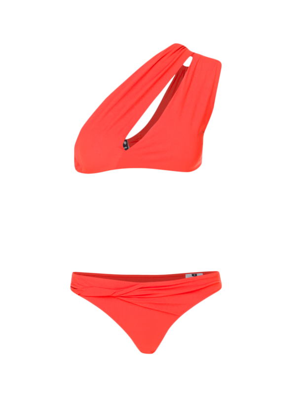 Cutout One Shoulder Two Piece Bikini