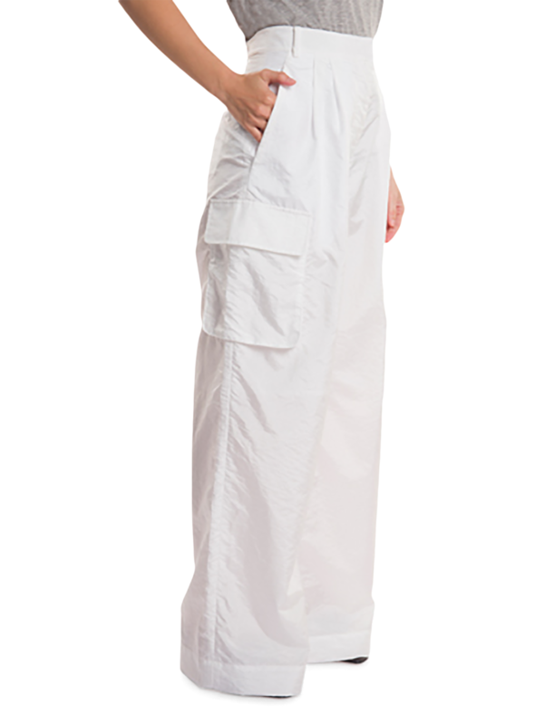 Crispy Nylon Pleated Cargo Pants