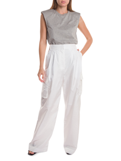 Crispy Nylon Pleated Cargo Pants