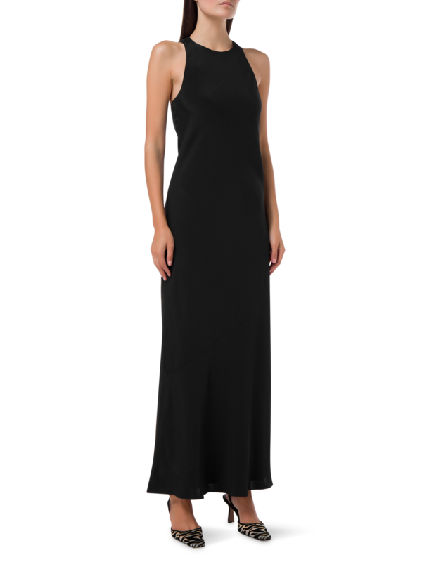 فستان طويل من الحرير ب4 طبقات