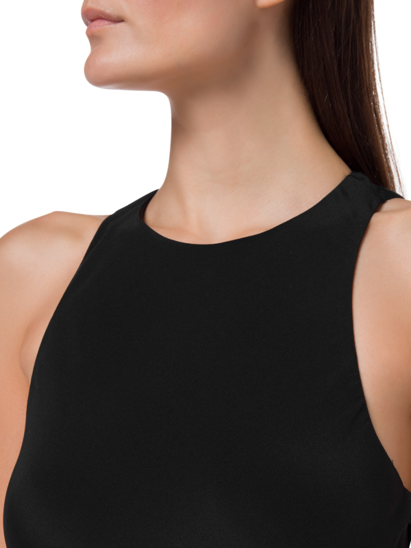 فستان طويل من الحرير ب4 طبقات