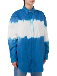 قميص صيفي بأكمام طويلة مصبوغ بطريقة الربط