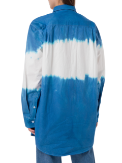 قميص صيفي بأكمام طويلة مصبوغ بطريقة الربط