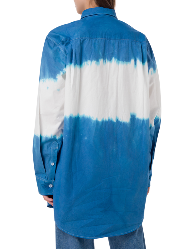 قميص صيفي بأكمام طويلة مصبوغ بطريقة الربط