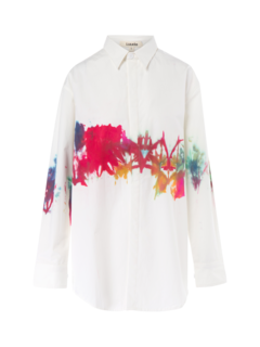 قميص صيفي بأكمام طويلة مصبوغ بطريقة الربط