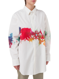 قميص صيفي بأكمام طويلة مصبوغ بطريقة الربط