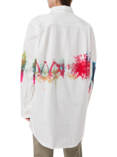 قميص صيفي بأكمام طويلة مصبوغ بطريقة الربط