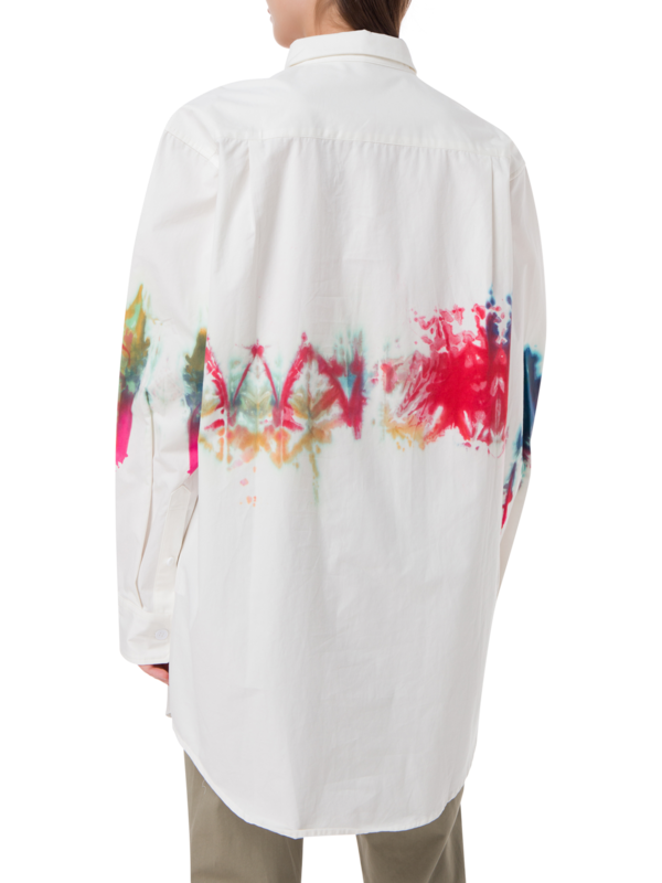 قميص صيفي بأكمام طويلة مصبوغ بطريقة الربط