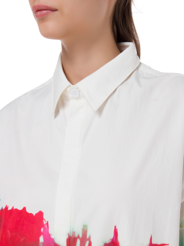 قميص صيفي بأكمام طويلة مصبوغ بطريقة الربط