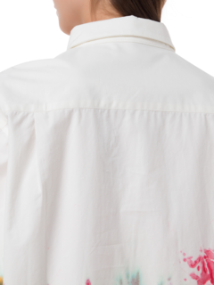 قميص صيفي بأكمام طويلة مصبوغ بطريقة الربط