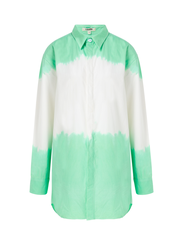 قميص صيفي بأكمام طويلة مصبوغ بطريقة الربط