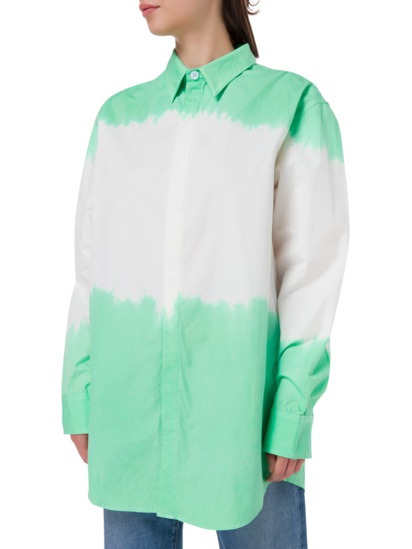 قميص صيفي بأكمام طويلة مصبوغ بطريقة الربط