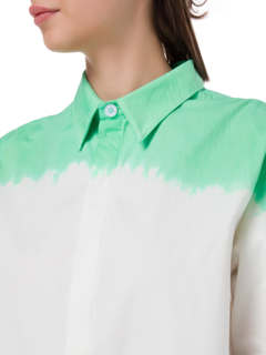 قميص صيفي بأكمام طويلة مصبوغ بطريقة الربط