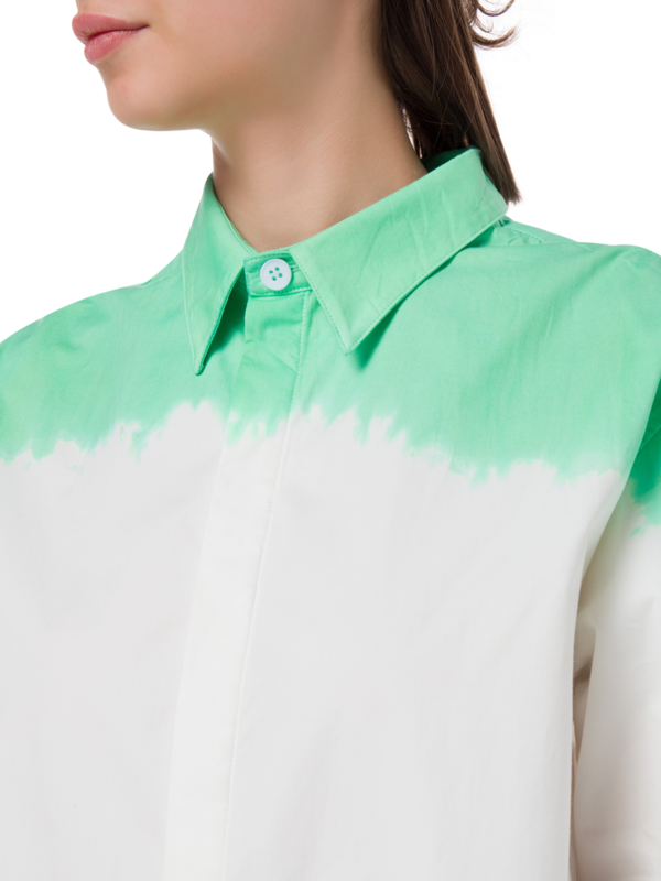 قميص صيفي بأكمام طويلة مصبوغ بطريقة الربط