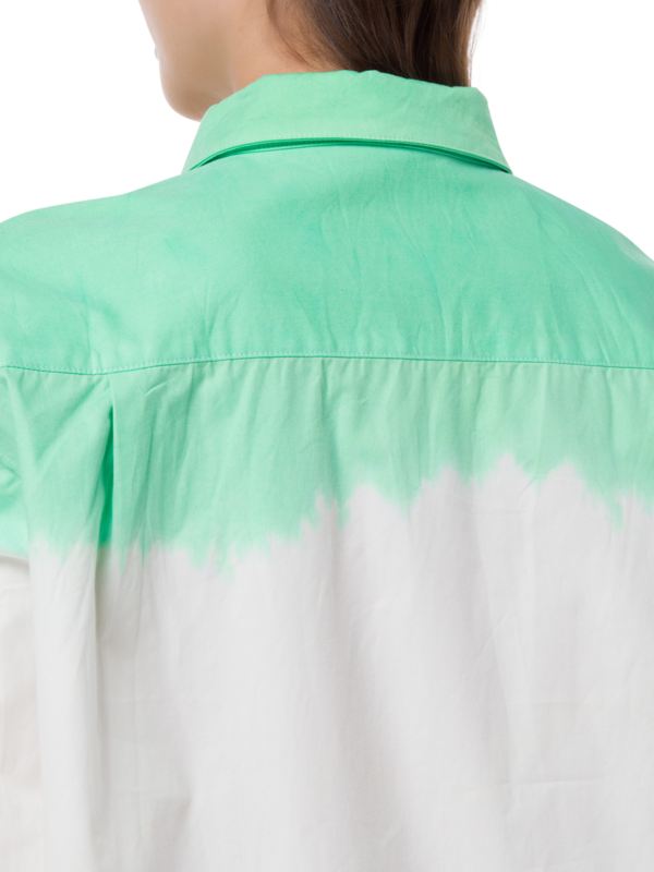 قميص صيفي بأكمام طويلة مصبوغ بطريقة الربط