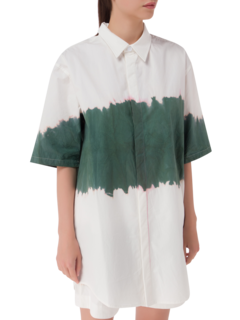 قميص صيفي بأكمام قصيرة مصبوغ بطريقة الربط