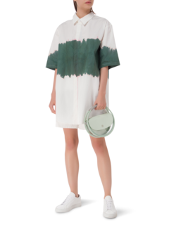 قميص صيفي بأكمام قصيرة مصبوغ بطريقة الربط