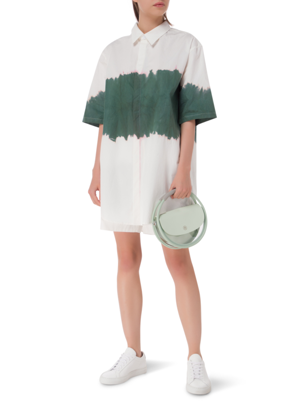 قميص صيفي بأكمام قصيرة مصبوغ بطريقة الربط