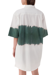 قميص صيفي بأكمام قصيرة مصبوغ بطريقة الربط