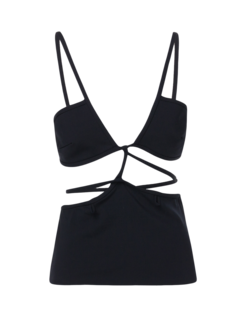 Cross Bandeau Tie Top