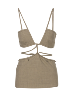 Cross Bandeau Tie Top