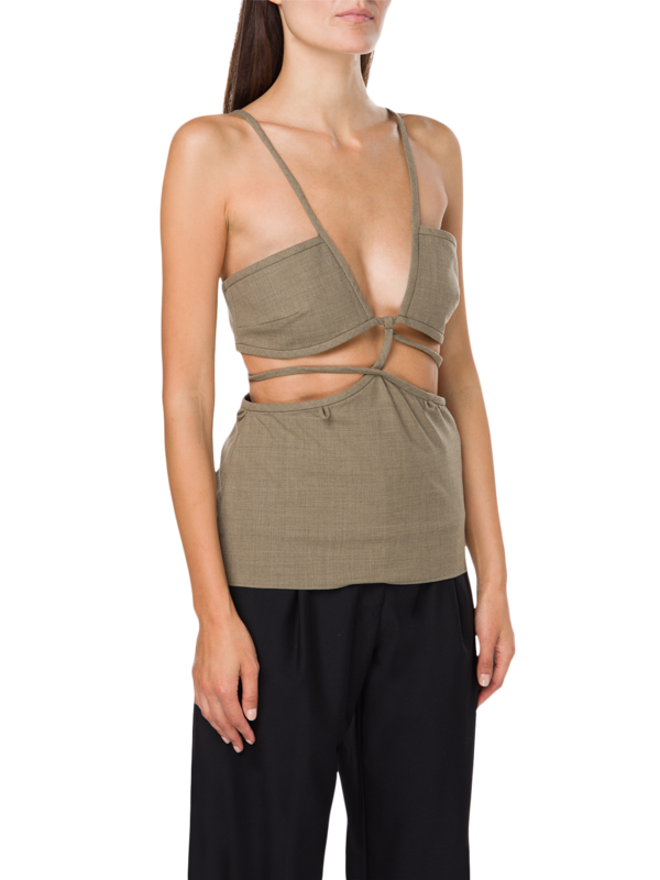 Cross Bandeau Tie Top