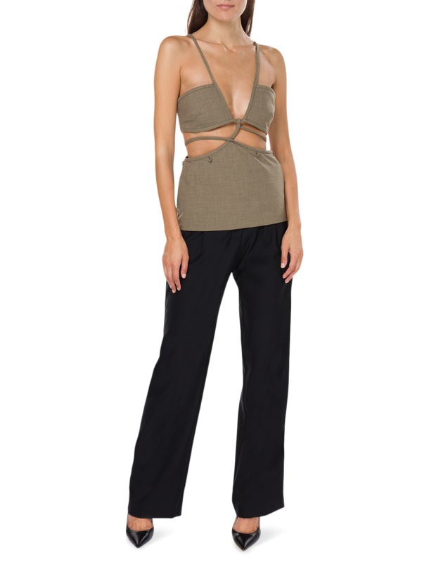 Cross Bandeau Tie Top