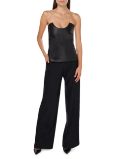 Half Moon Leather Bustier