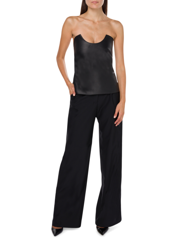 Half Moon Leather Bustier