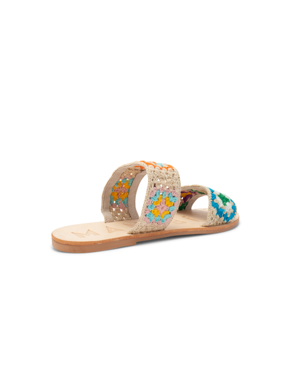 YUCATAN CROCHET DOULBE STRAP FLAT SANDALS