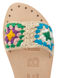 YUCATAN CROCHET DOULBE STRAP FLAT SANDALS