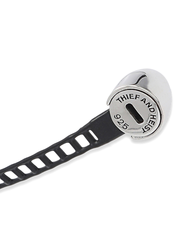 Black Tag Lock Bracelet